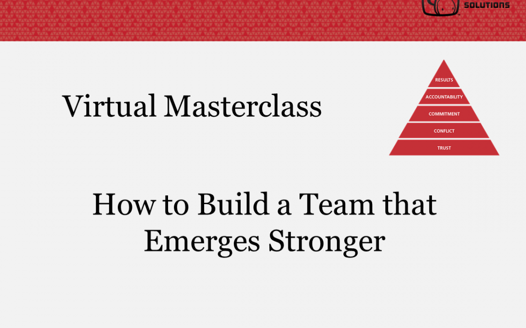 Event: June 2nd: How to Build a Team that Emerges Stronger